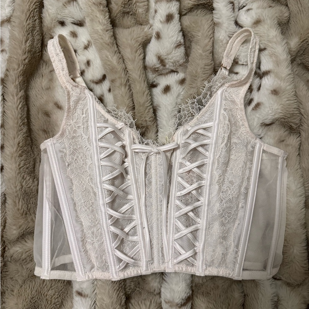 🪽SALE🪽VS Lace-Up Sheer Corset Top